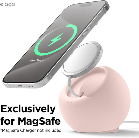 elago MS2 Charging Stand Compatible with MagSafe Charger - Premium Silicone, Compatible with iPhone 16/15/14/13/12 Series, Designed for MagSafe St...