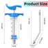 2 Pcs Goats Feed Water Distributor, Reusable, Drench Nozzle, Adjustable Dosage, for Goats, Sheep, Horse, Pig, Dog, Cattle, Cat Supplies (Blue+Oran...