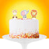 Pretty Cute Studios 48 Count Jungle Cupcake and Cake Toppers – Includes 8 Giraffes, 8 Zebras, 8 Elephants, 8 Lions, 8 Hippos, and 8 Rhinos...