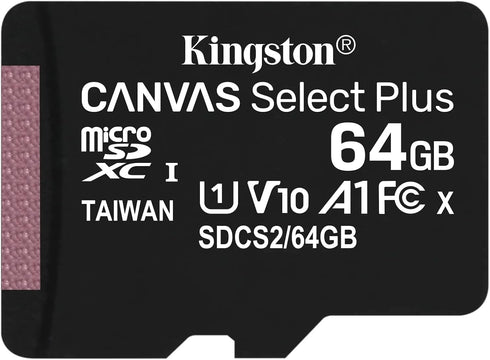 Kingston 64GB Canvas Select Plus SDXC Card | Up to 100MB/s | Class 10 UHS-I U1 V10 | SDS2/64GB...