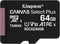 Kingston 64GB Canvas Select Plus SDXC Card | Up to 100MB/s | Class 10 UHS-I U1 V10 | SDS2/64GB...