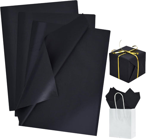 BEISHIDA 100 Sheets Black Tissue Paper,Black Wrapping Paper,Tissue Paper for Gift Bags,14"x20"Gift Wrap Tissue Paper Bulk for DIY Crafts Gift Wrap...