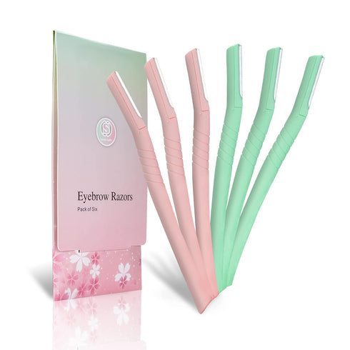 Eyebrow Razor Dermaplaning Tool Sangle Sopffy 6 Pcs Face Razors for Women Sensitive Skin Eyebrow Trimmer Facial razor Face shavers with Safety Cov...