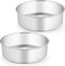 TeamFar Cake Pans, 2 PCS Stainless Steel Round 8 x 3 Inch Deep Baking Cake Pans for Wedding Birthday Party, Non-Toxic & Heavy Duty, Deep Wall & St...