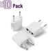 Bates- European Travel Plug Adapter, 10 Pack, European Plug Adapter, US to Europe Plug Adapter, Adapter for Europe Plug, US to EU Plug Adapter, Tr...