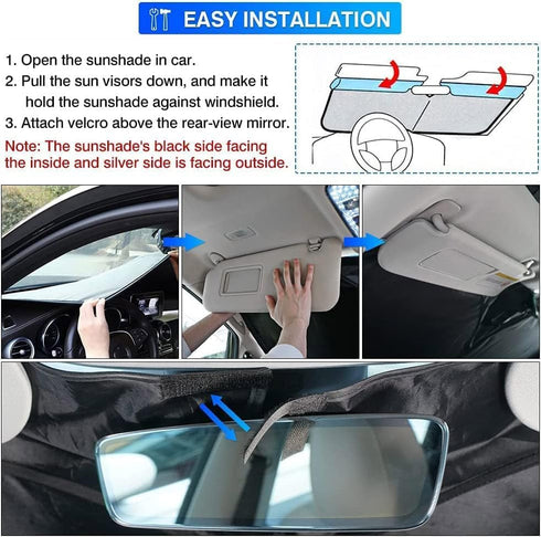 Car Shades for Front Windows,Car Shades for Front Windows,Automotive Window Sunshades,Auto Sun Blocker for Car Windshield,Sun Cover Shade,Sun Prot...