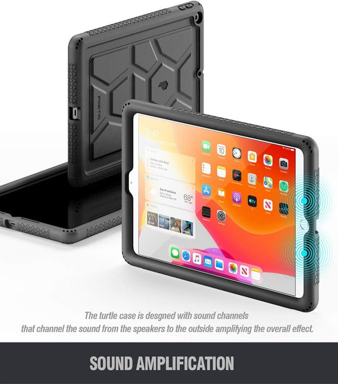Poetic TurtleSkin Case Designed for iPad 10.2 9th Generation (2021) / 8th Generation (2020) / 7th Generation (2019), Heavy Duty Shockproof Kids Fr...