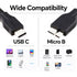 QCEs External Hard Drive Cable to USB C 3.3FT for WD My Passport, Western Digital, Seagate, Toshiba, Canvio Compatible with iPhone 16/15, MacBook,...