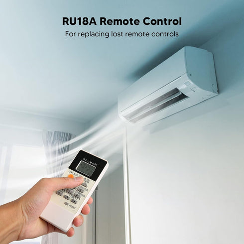 Replacement Remote Control for Mitsubishi Air Conditioner RU18A, Sensitive Buttons Small Air Conditioner Controller for Home...