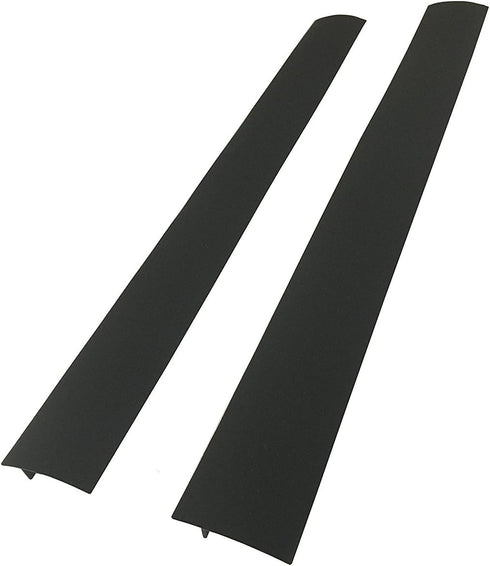 Capparis Kitchen Silicone Stove Counter Gap Cover, Easy Clean Heat Resistant Wide & Long Gap Filler, Seals Spills Between Counter, Stovetop, Oven, Washer & Dryer, Set of 2 (25 Inches, Black)