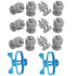 Electric Fence Kit, 12 Pieces Electric Wire Connector Split Bolt Joint Clamp with 2 Pieces Wire Tensioner for Electric Fencing...