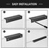 LC LICTOP 300mm/11.8" Modern Style Finger Edge Tab Pull Handle Door Knobs Drawer Pulls Aluminum Matte Black Satin Nickel with Screws (Black 2pcs)...
