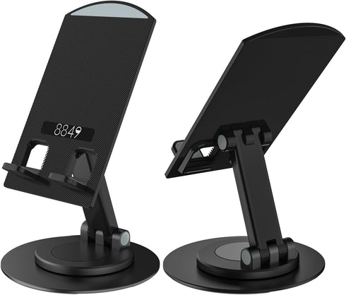 8849 Folding Phone Stand, Height Angle Adjustable Desktop Cell Phone Stand Holder for Desk, Anti-Slip Foldable Desk Phone Holder Compatible for iP...