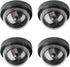 4 Pack Dummy Fake Camera Security CCTV Dome Cameras with Flashing Red LED Light for Indoor Outdoor Home Business, Black...