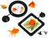 DS. DISTINCTIVE STYLE Fish Feeding Ring 2 Pieces Aquarium and Tank Floating Rings Food Feeders with Suction Cup (Black)...