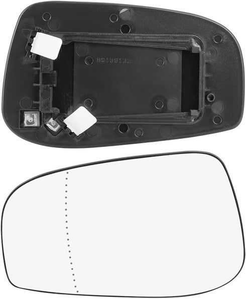 X AUTOHAUX Mirror Glass Heated with Backing Plate Driver Side Left Side Rear View Mirror Glass for VOLVO S60 S80 V70 2001-2006...