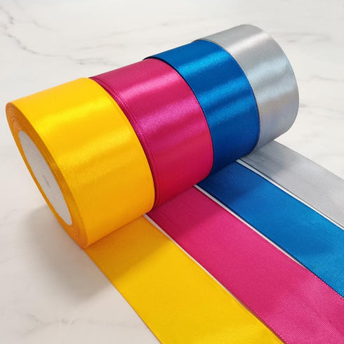 1 1/2 inch Satin Ribbon for Craft Gift Wrapping 25 Yards Silky Polyster Ribbon Roll for Handmade Hair Bow Wedding Party Decor Flower Bouquet,Gold...