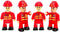 FUNERICA Toy Fireman Action Figures for Kids - Firefighter Figurines Community Helpers Toys - Little People Figures for Firefighter Toys, Fire Tru...