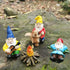 Dance Miniature Garden Gnome Set of 4 Fairy Garden Gnomes Accessories Campfire Little Garden Gnomes Outdoor Small Garden Gnome Figurines Ornaments...