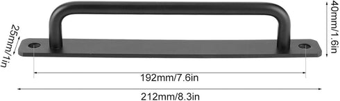 ViaGasaFamido Elegant Sliding Barn Door Handle, Black Flush Patio Door Handle, Aluminum Alloy Smooth Pull for Wardrobes Cabinets Garages Sheds...