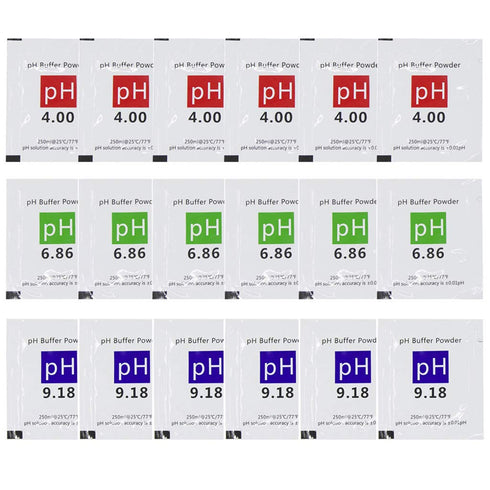 DuvinDD 18 Pack pH Meter Buffer Solution Powder 6.86/4.00/9.18, pH Calibration Solution Packets for Precise PH Meter...
