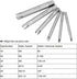 High Speed Steel Broken Tap Extractor Broken Screw Extractor Extractor A B C 3 Optional Set(6Pcs)...