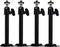 5.5inch Security Camera Wall Mount for Arlo Camera,CCTV Bullet Video Camera Outdoor/Indoor Camera Ceiling Mount (4 Packs, Black)...