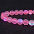 48PCS 8mm Natural Light Pink Mystic Aura Quartz Gemstone Frosted Matte Titanium Round Loose Spacer Beads 15 inch Full Strand Crystal Healing Power...