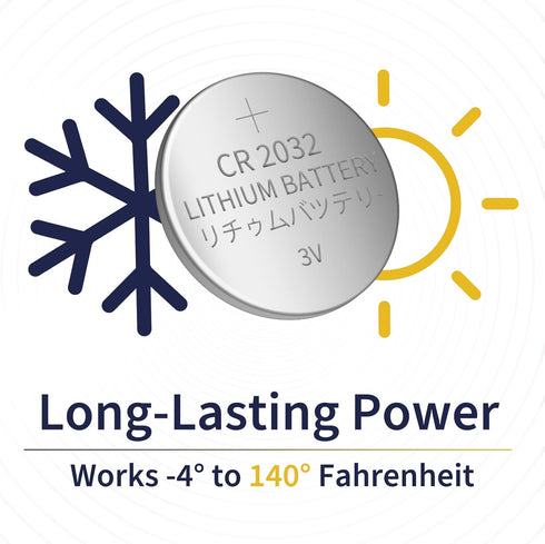 Brightown CR2032 Batteries, 3V Lithium Coin Cell Batteries, CR2032 Button Batteries for Small Electronic Devices, Watches, Key Fobs, Smart Sensors...