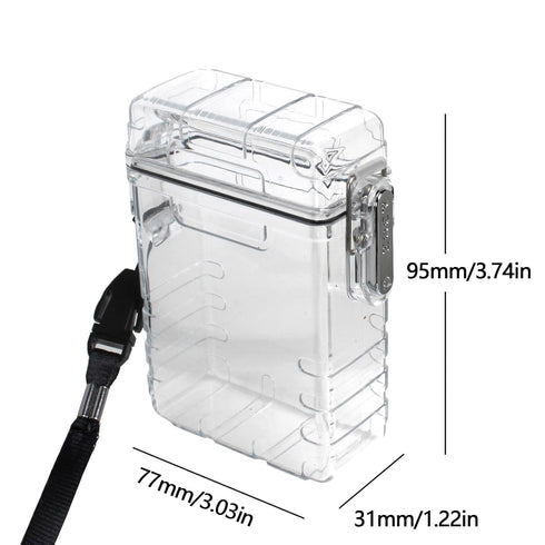 Outdoor EDC Waterproof Transparent Cigarette Case, 20 Capacity, for Regular/King Size 85mm Cigarettes Box Holder (Regular)...