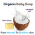 Baby wash and Shampoo | Organic Baby Soap Bar | HYPOALLERGENIC Baby Bath Soap Sensitive Skin | Shea Butter & Coconut Oil | Fragrance Free | Plasti...