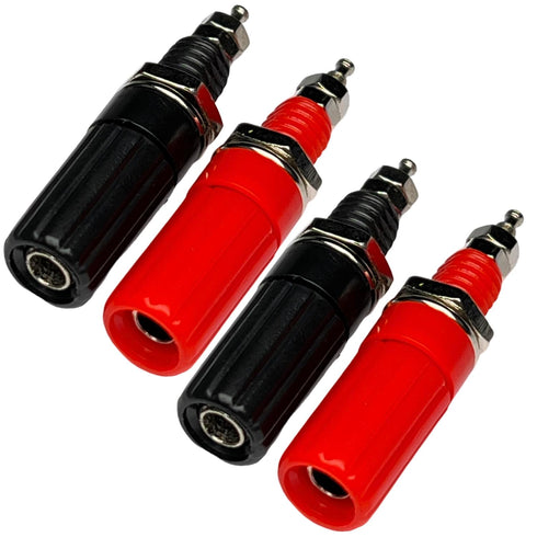 CESS Amplifier Terminal Connector Binding Post Banana Plug Jack Socket Panel/Chassis Mount Connectors - Length:1.8" (4 Pack)...