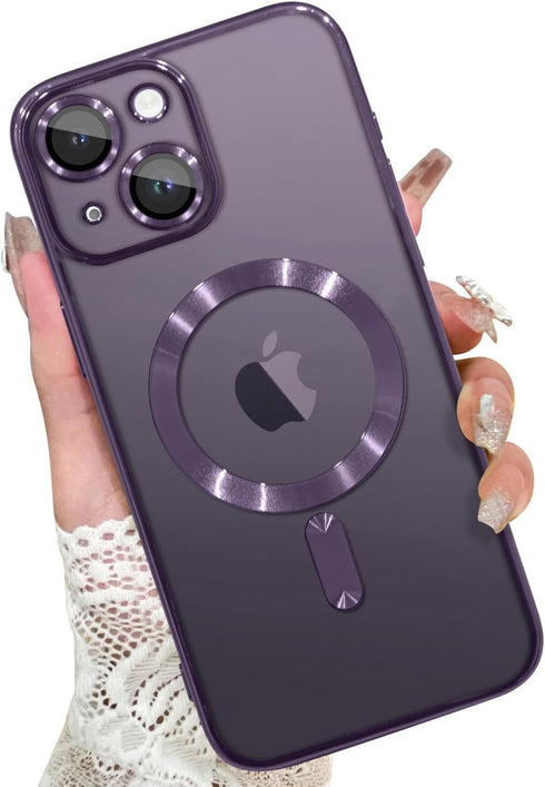 KANGHAR Case Designed for iPhone 15 Plus Magnetic Clear Full Camera Protector Cover Anti-Yellowing Shockproof Slim Case for Women Men Compatible w...