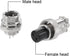uxcell Aviation Connector Plug 12mm 2Terminals 7A 125V GX12-2 Waterproof Female/Male Wire Panel Power Chassis Metal Fittings Aviation Wire Connect...