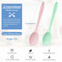 Silicone Mixing Spoons 2-Pack, 10.8" Large High Heat Resistant Nonstick Cooking spoon for Stirring, Mixing and Serving, Green & Pink Rubber Spoon....