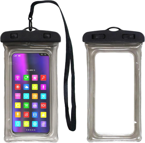 Floating Waterproof Phone Pouch Underwater Dry Bag Cell Phone Case Cellphone Dry Bag with Lanyard D1-CQSJD (Black)......