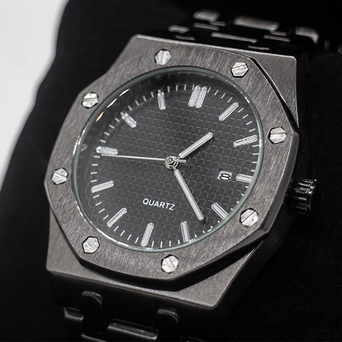 BARAMON Men's Watches, Royalty Stainless Steel Quartz Movement Date Male Clock Waterproof Luminous Hands Casual Business Wrist Watches for Men...