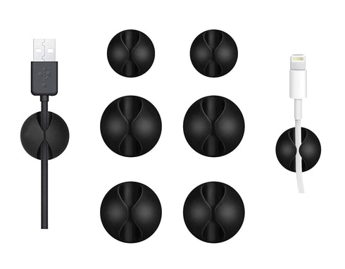 Cable Wire cord clips Organizer Holder Clamp Self-Adhesive Cord Management System for Charging USB Network Headphone Cables for Car Desk Office Ho...