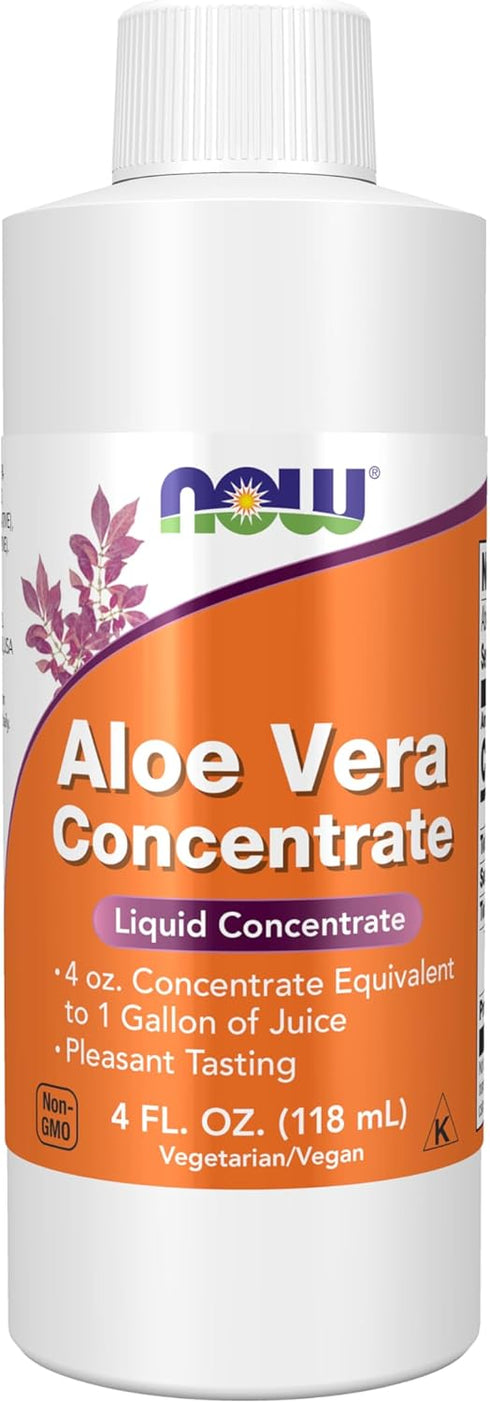 NOW Supplements, Aloe Vera Concentrate (40:1 Concentrate Contains Active Polysaccharides), 4-Ounce...