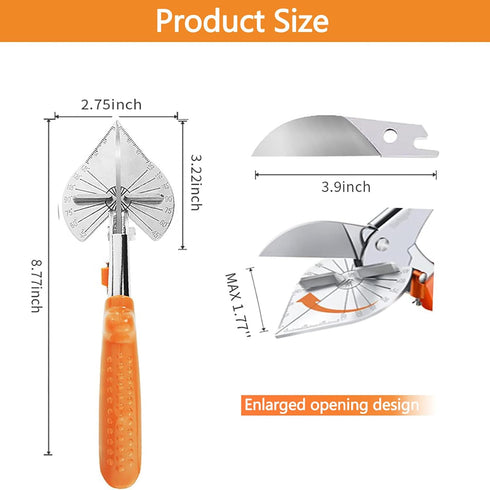 Miter Shears,Angular Cutting Molding with Miter Gauge,Multifunctional Molding Cutter Easy Cutting 45-180 Degree Angles,for PVC trunking,Bamboo Pop...