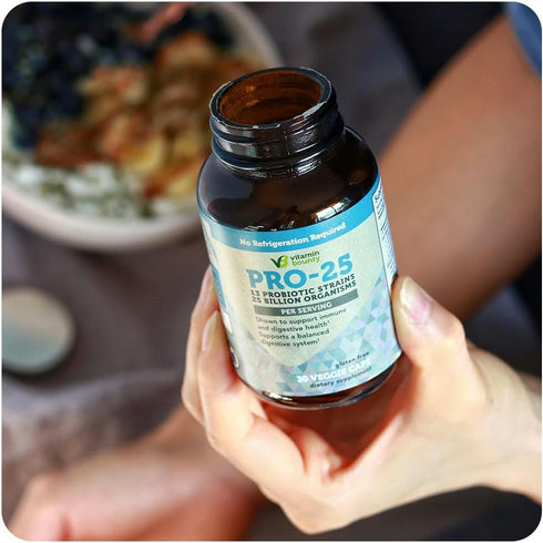 Vitamin Bounty Pro-Daily Probiotic - Supports Digestive Health, Immune System Boost, Gut Balance, and Relieves Bloating - 60 Delayed-Release Capsu...