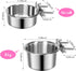 Pet Dog Food Water Bowl for Cage, Stainless Steel Non-Spill Kennel Hanging Cats Bowls with Clamp Holder Crate Feeder Dish for Small Medium Large D...