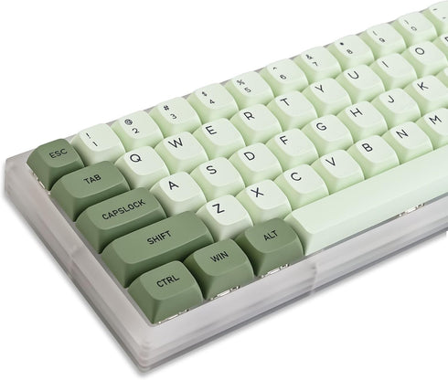 GTSP 124-Key Matcha Keycaps for 65 75 100 Percent 60% Keyboard XDA Keycap Set Dye-Sub for Cherry Mx Gateron Kailh Switch (Matcha English)...