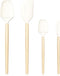 Wooden Handle Spatula Set 4Pcs, 12" & 9" Rubber Spatula Silicone Spatulas for Scraping, Cooking, Baking and Mixing for Kitchen Use,Non-Stick, Heat...