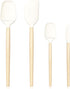 Wooden Handle Spatula Set 4Pcs, 12" & 9" Rubber Spatula Silicone Spatulas for Scraping, Cooking, Baking and Mixing for Kitchen Use,Non-Stick, Heat...