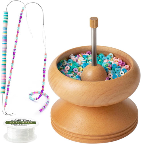 Clay Bead Spinner for Bracelet Jewelry Making String Seed Beads for Jewelry, Fringe and DIY Arts & Crafts...