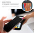 Phone Card Holder, Dual Pockets Phone Wallet Stick On with Snap Closure Adhesive Phone Wallet Work with iPhone and Most Smartphones - Brown Red Pa...