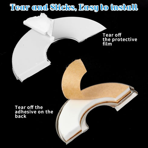 3 Pcs Stainless Steel Wall Split Flange Round Escutcheon Plate Floor and Ceiling Plate Cover Split Flange Plumbing Cover Plates Self Adhesive Spli...