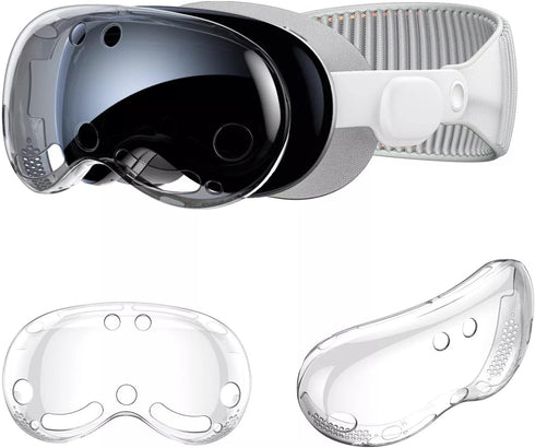 Compatible with Apple Vision Pro Case TPU Protective Cover Case for Vision Pro VR Headset 2024 Accessories?Transparent&Crystal Clear?......