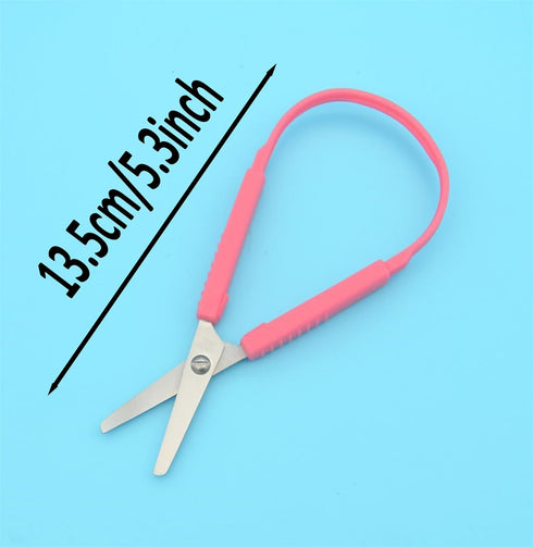 Mini Squeeze Scissors, Lefty Support Loop Scissors for Toddlers?5 Inch Adaptive Design Preschool Training Scissors (3, Red+Blue+Yellow)...
